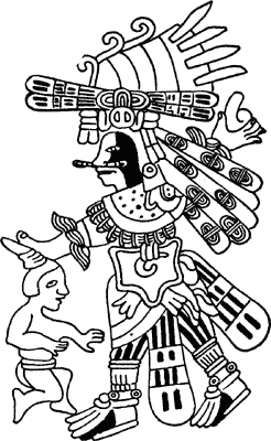 Quetzalcóatl y un símbolo de la penitencia.