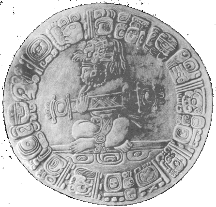 Marcador de un Juego de Pelota con todo el círculo rodeado de inscripciones en bajorrelieve. Toniná, Guatemala.